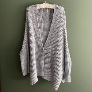 Free People Oversized Cardigan with Snap Closure